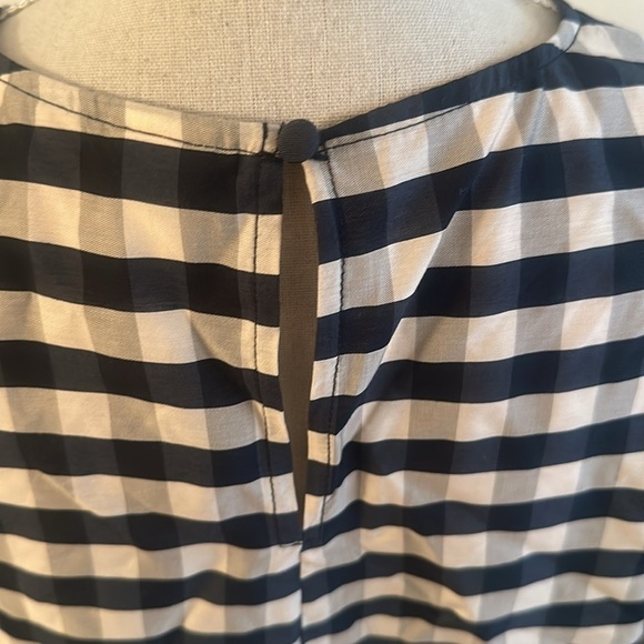 H&M Gingham Balloon Long Puff Sleeves Dress Small Black and White - Picture 8 of 9